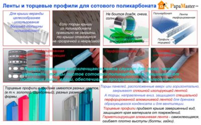 Чем закрыть торцы поликарбоната своими руками?