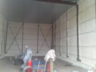 Гараж из профнастила с утеплителем
