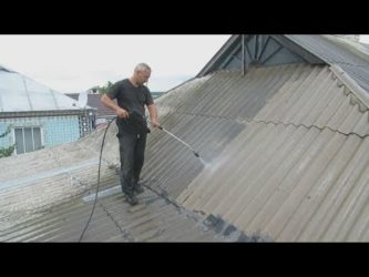 Как очистить старый шифер на крыше?