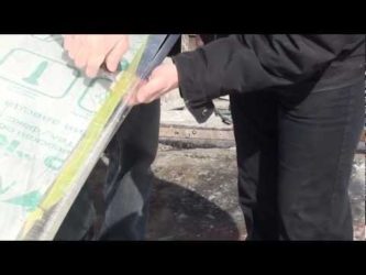 Как одеть торцевой профиль на поликарбонат?