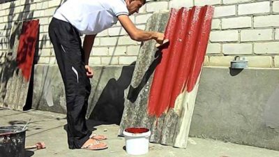 Как покрасить старый шифер?