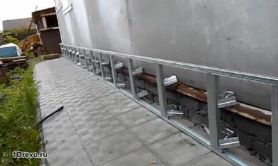 Обрешетка фундамента под профлист