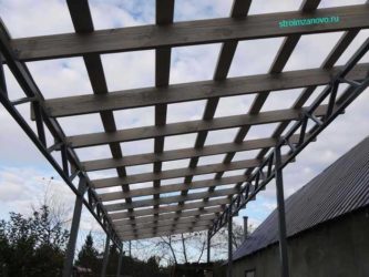 Обрешетка под поликарбонат из дерева