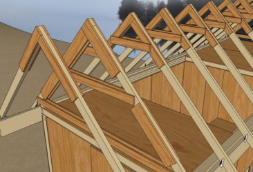 Скатная кровля по деревянным стропилам