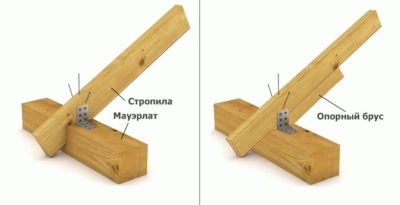 Способы крепления стропил к мауэрлату двухскатной крыши