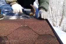 Укладка мягкой кровли зимой